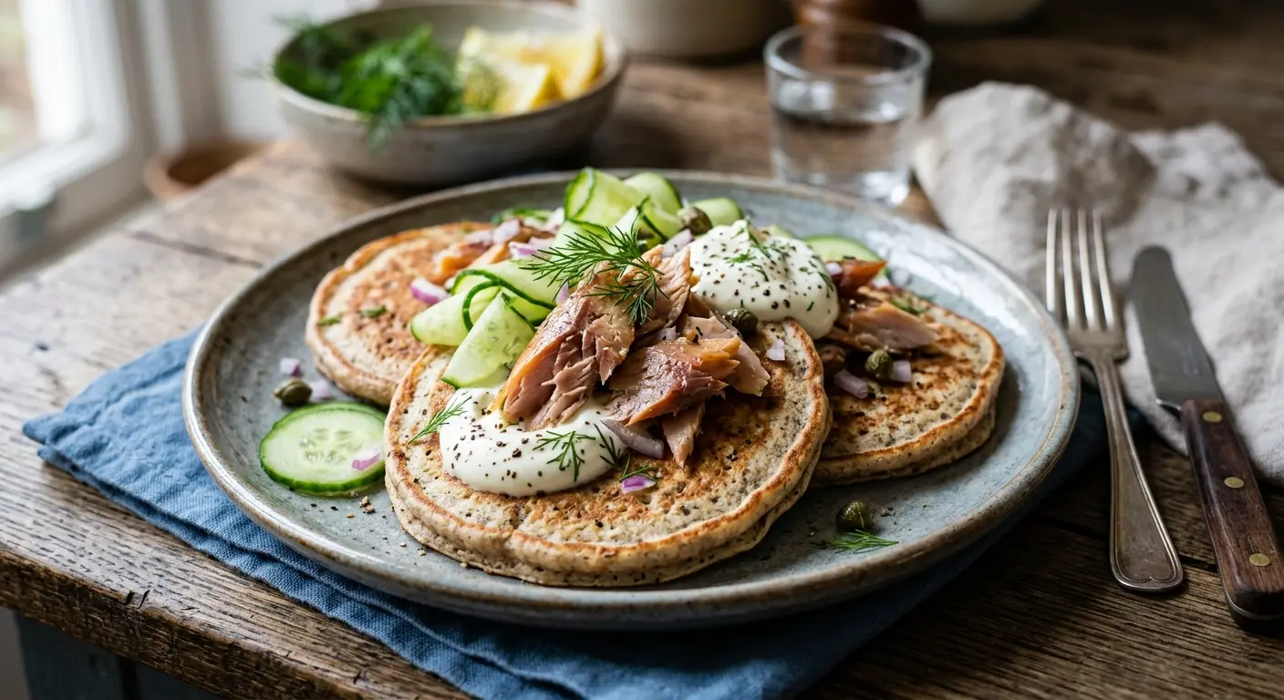 Boekweitpannenkoekjes met Makreel
