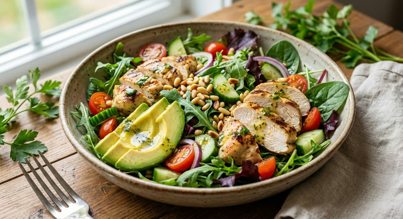 Hähnchen-Avocado-Salat