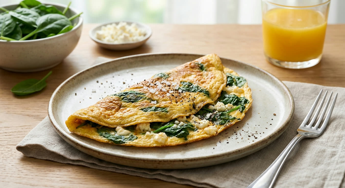 Spinazie Omelet met Feta