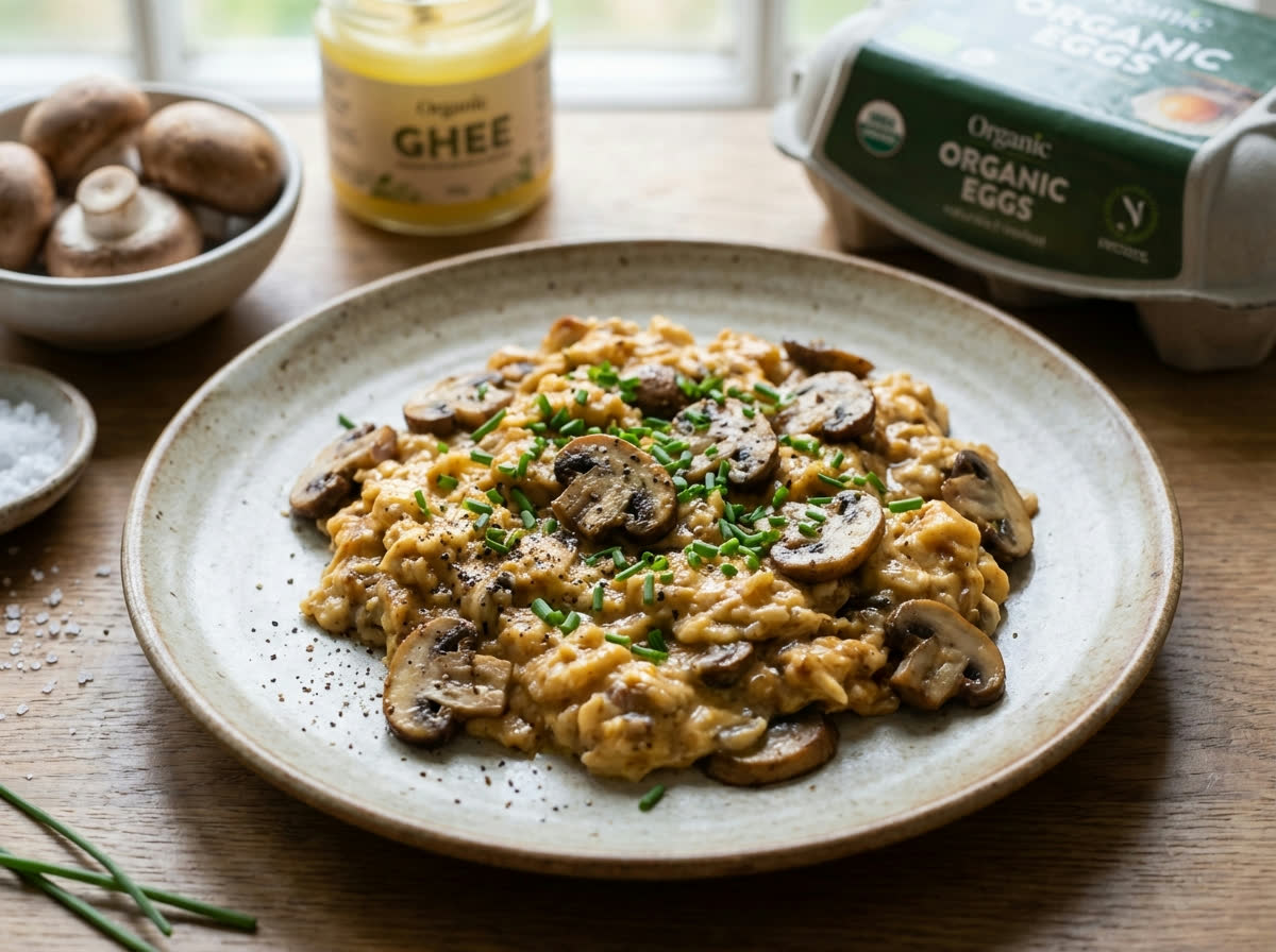 Roerei met Champignons