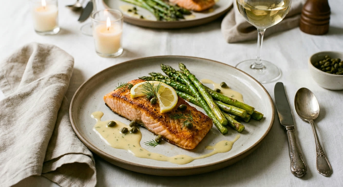 Zalm met Asperges