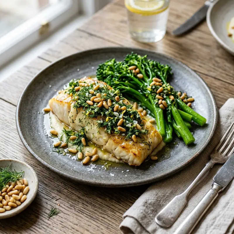 Kabeljauw uit de oven met Citroen-Dille Gremolata