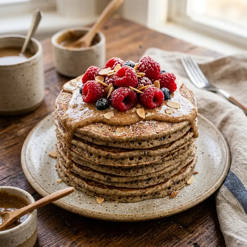 Boekweitpannenkoekjes met Amandelpasta