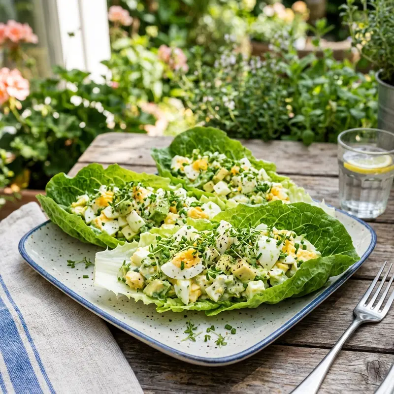 Eiersalade met Avocado en Tuinkers