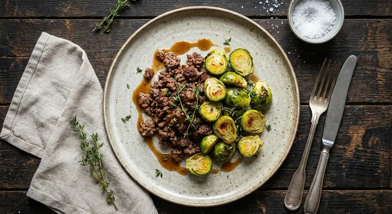 Rundergehakt met Spruitjes en Tijm