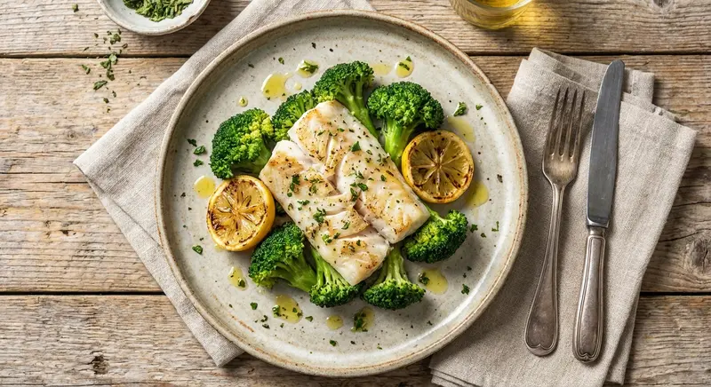 Witvis met Broccoli en Citroen