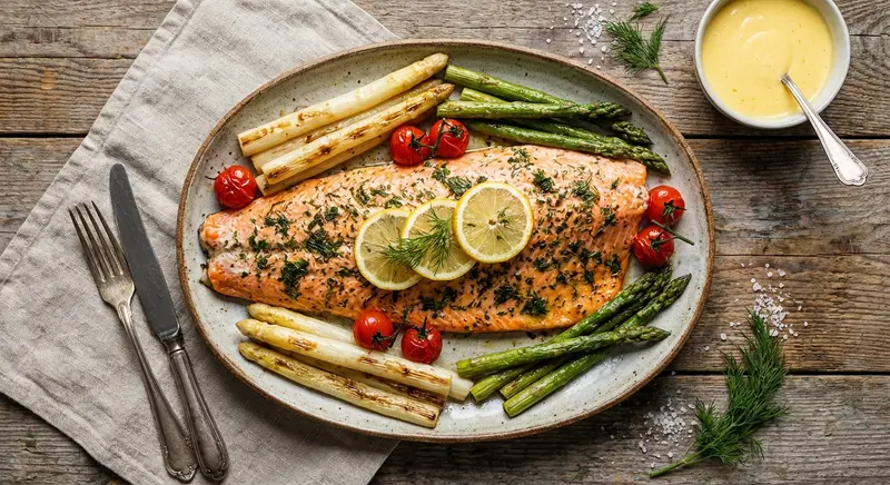 Zalm met Asperges uit de Oven