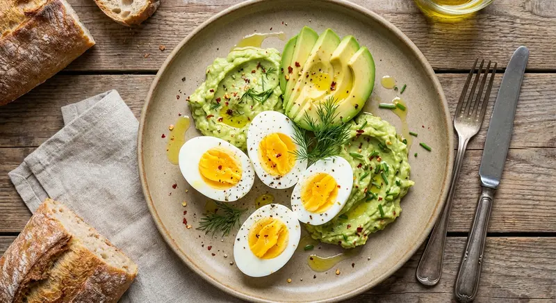 Gekookte Eieren met Avocado