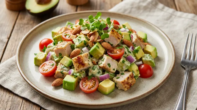 Kipsalade met avocado