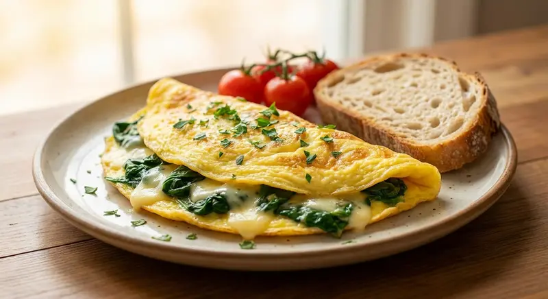 Omelet met Spinazie