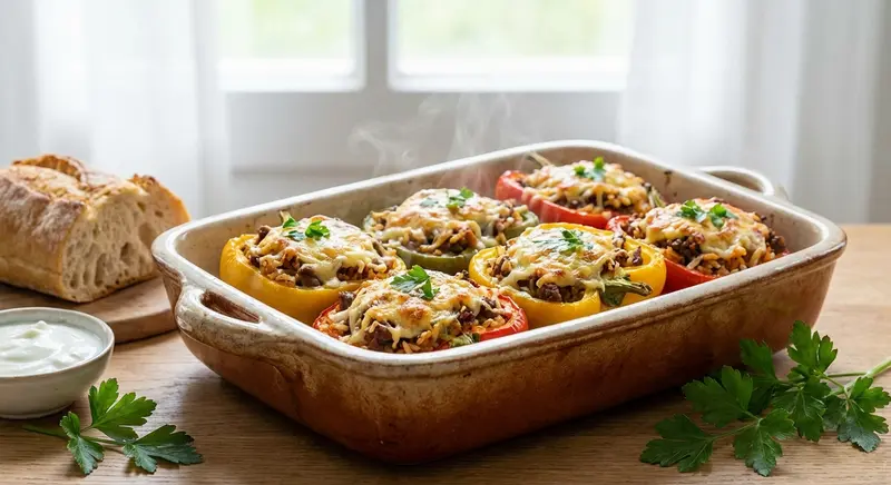 Gevulde Paprika met Rundergehakt