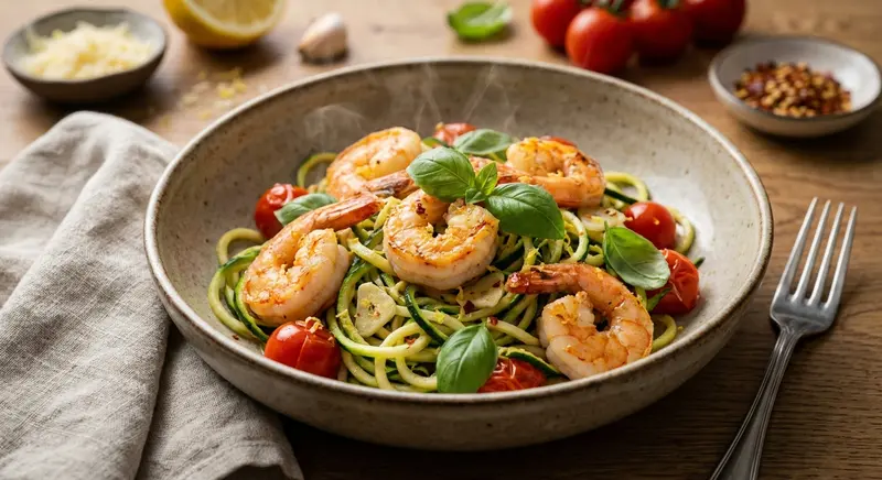 Garnalen met Courgetti