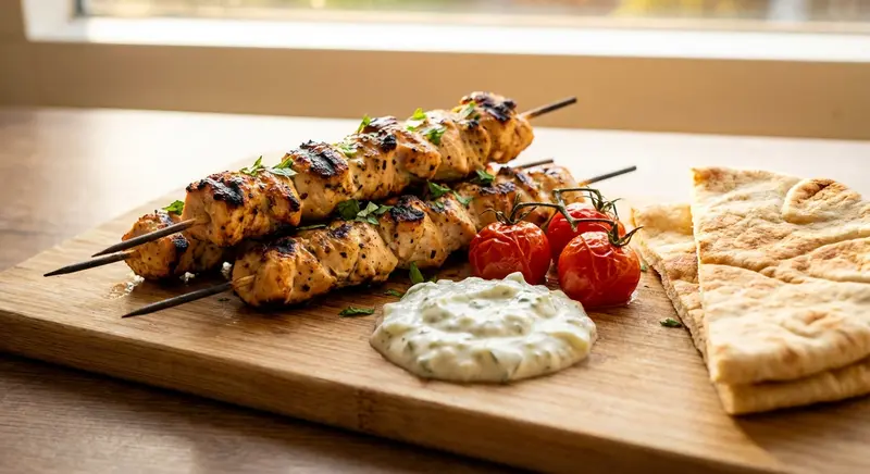 Kip Kebab met Tomaat en Tzatziki