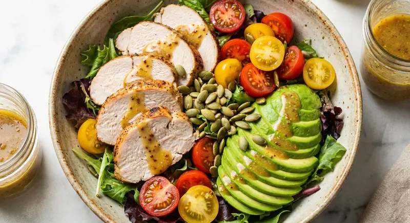 Kalkoensalade met Avocado en Pompoenpitten
