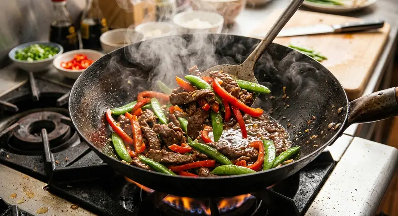 Biefstuk Stir-fry met Paprika
