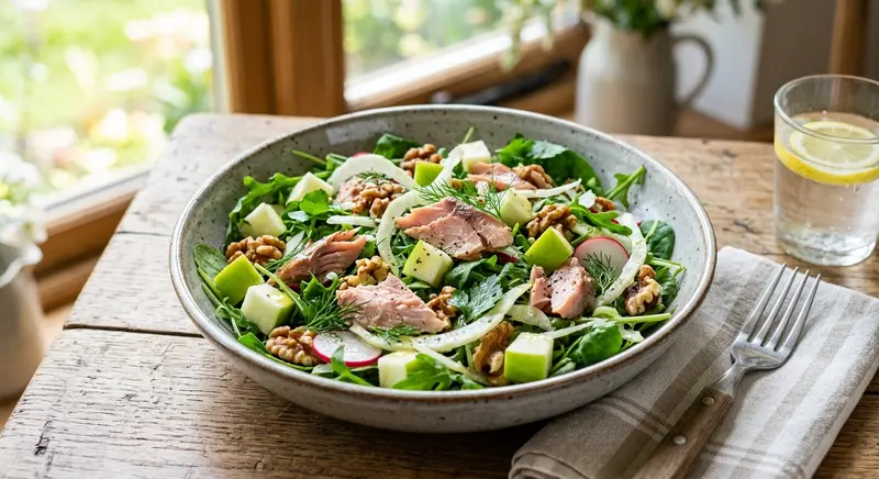 Geräucherter Makrelensalat mit Apfel
