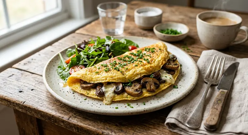 Omelet met Champignons en Geitenkaas