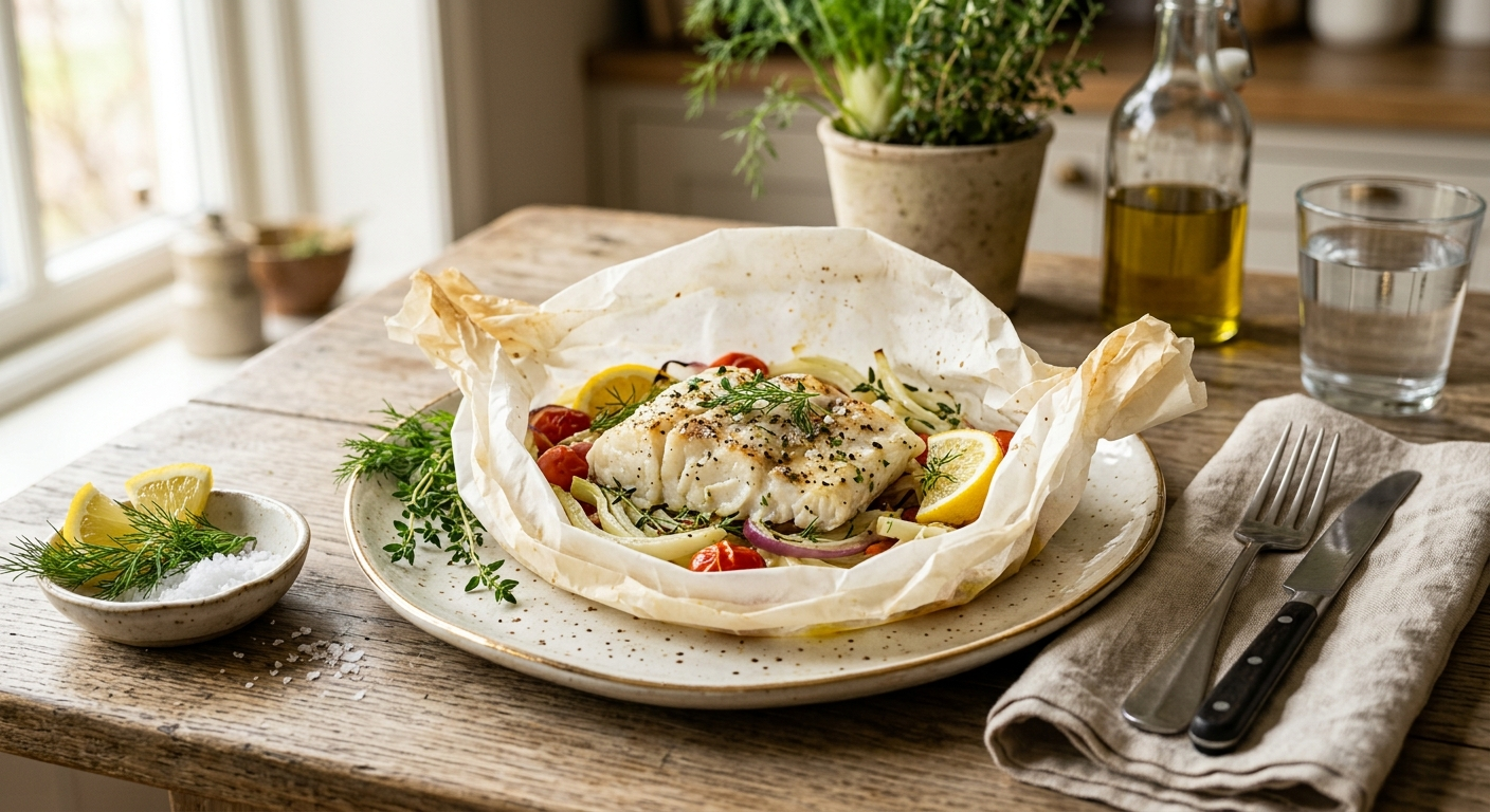 Kabeljauw en Papillote met Venkel
