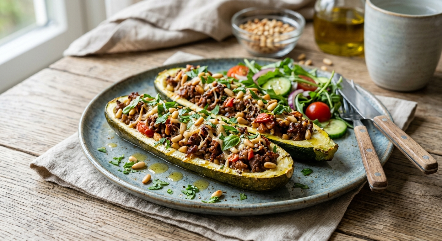 Gevulde Courgette met Rundergehakt