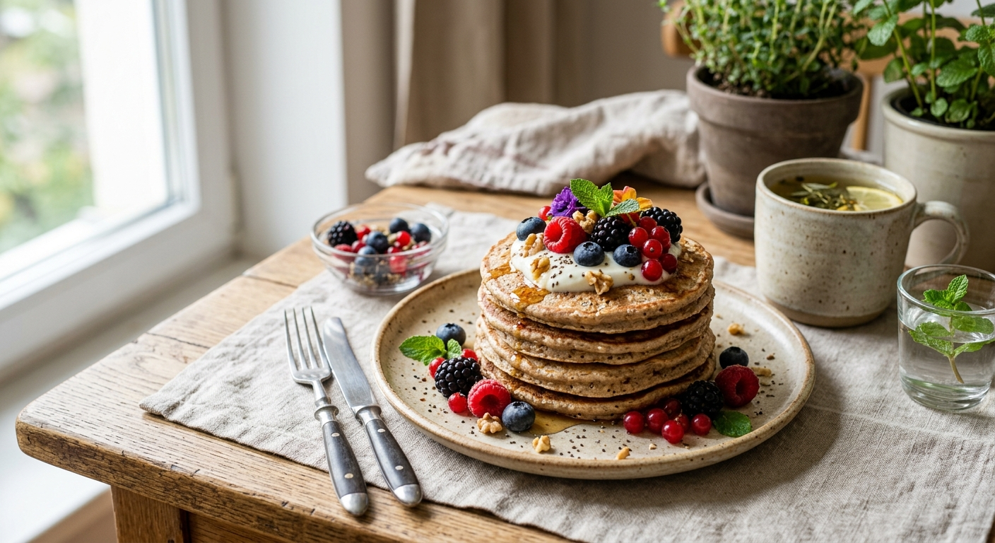 Eiwitpannenkoekjes met Bosvruchten