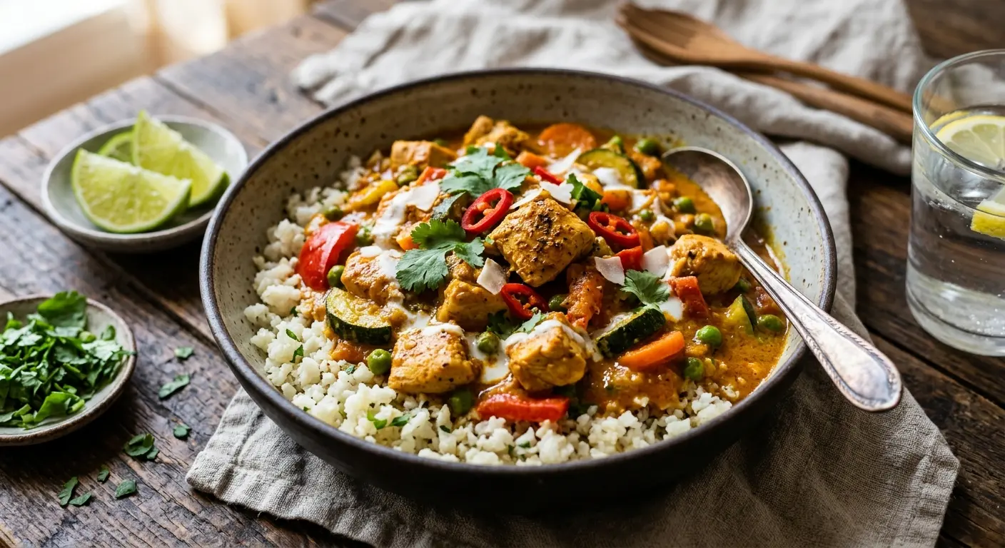 Kipcurry met bloemkoolrijst