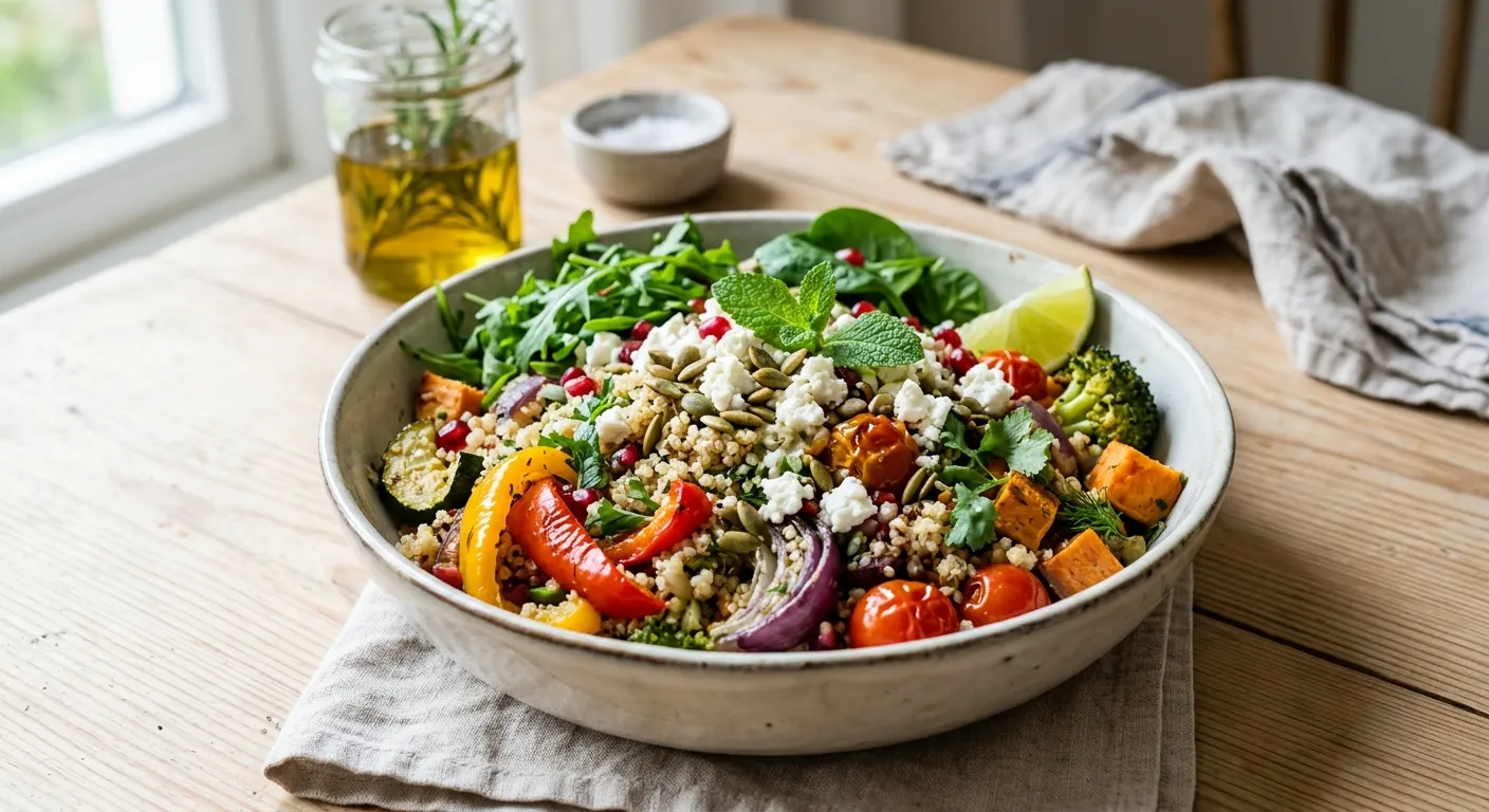 Quinoa-salade met Geroosterde Groenten