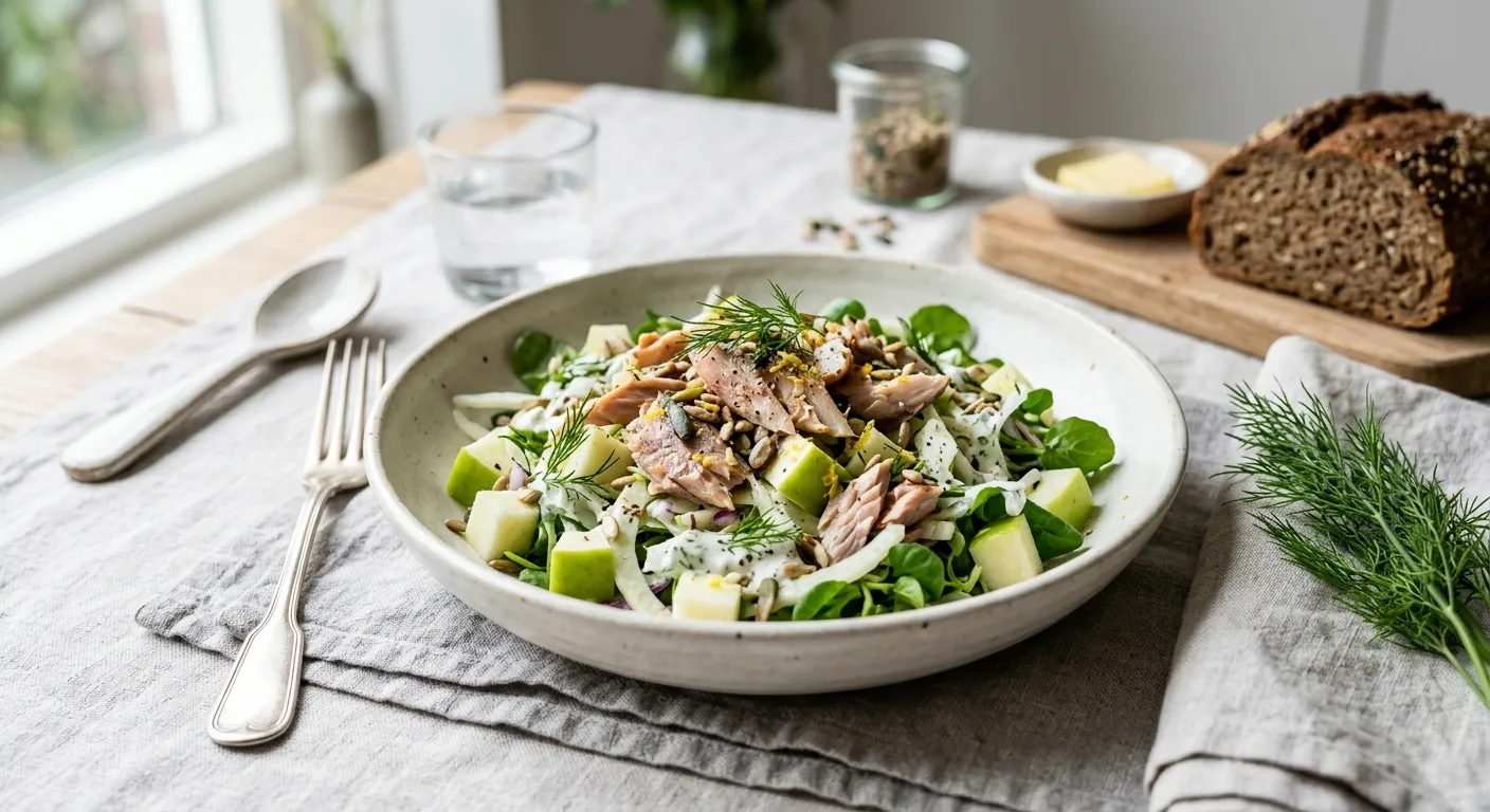 Gerookte Makreelsalade met Appel