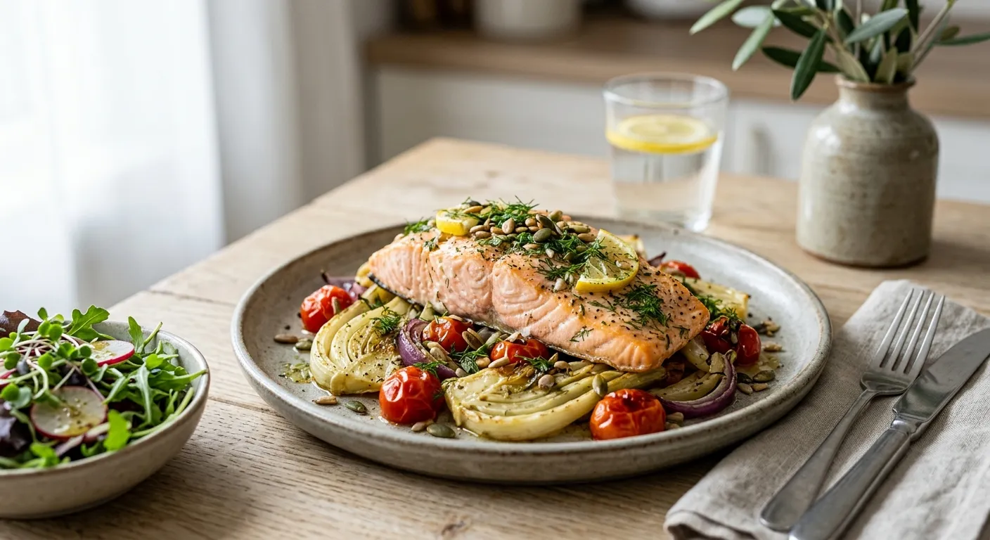 Zalm uit de oven met Venkel