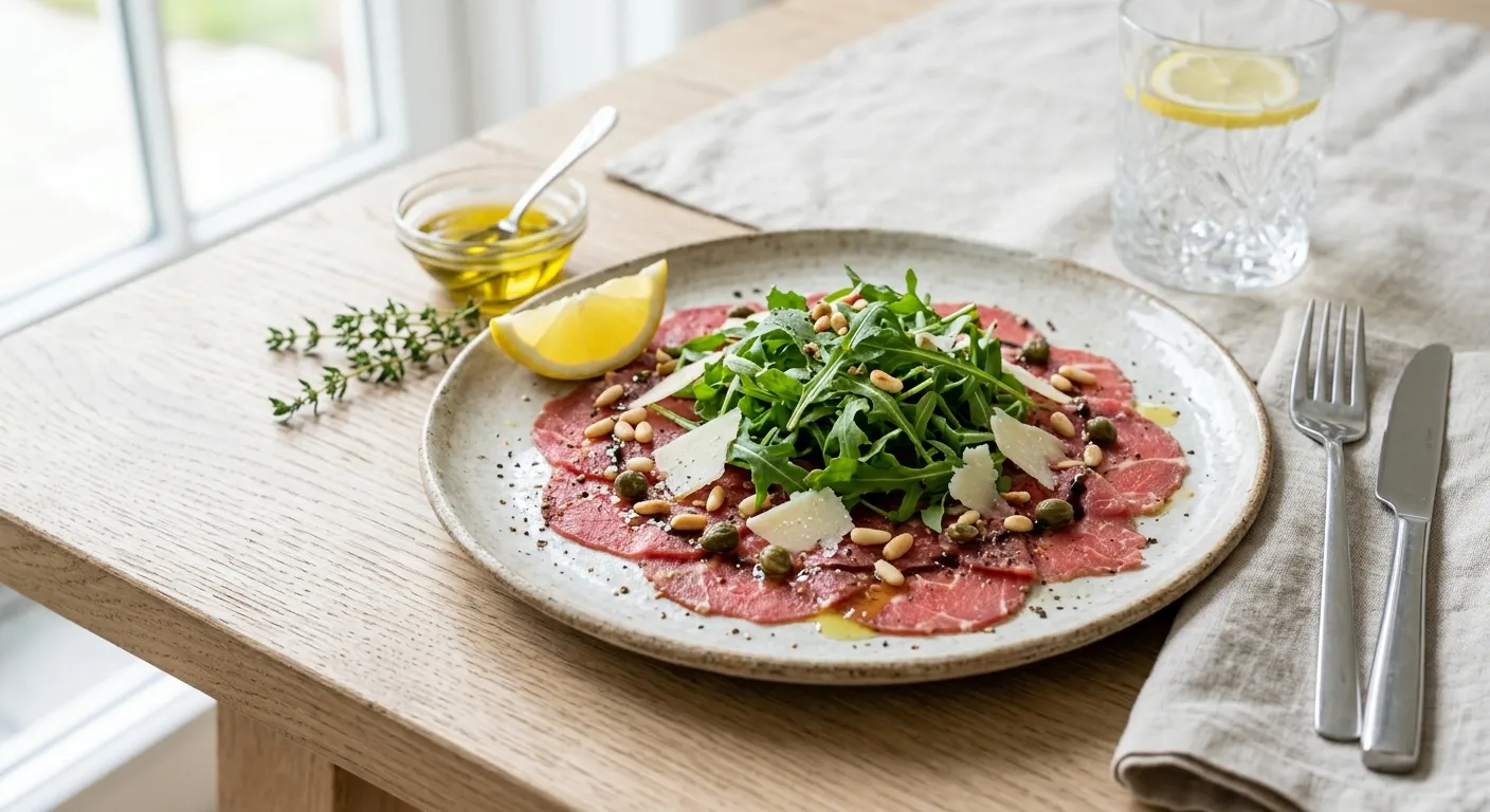 Carpaccio-salade met Rucola