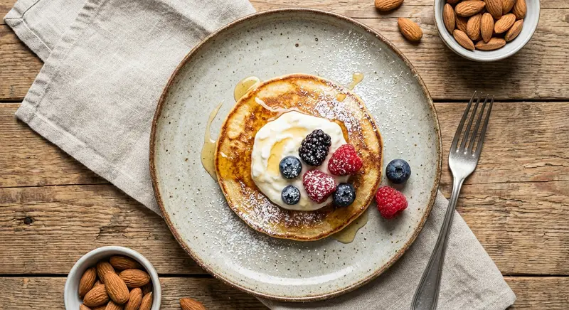 Kokosmeel-Pannenkoekjes met Verse Bessen