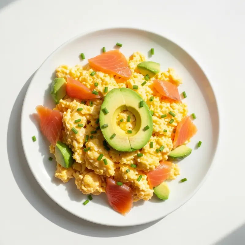 Scrambled Eggs met Zalm en Avocado