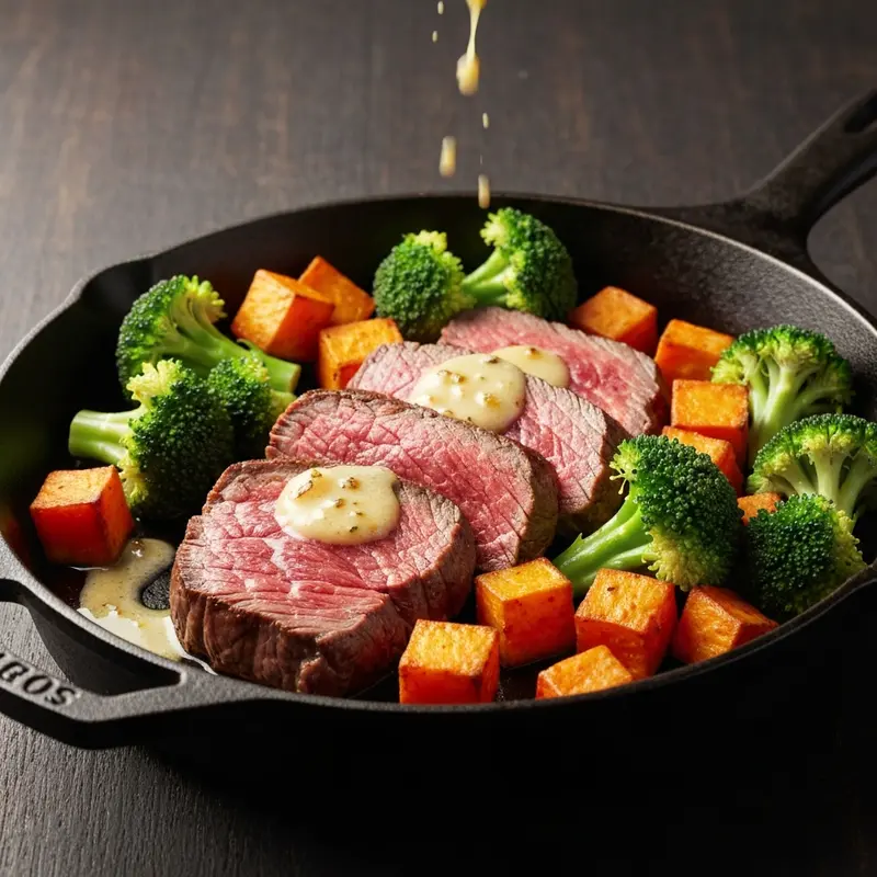Biefstuk met Broccoli en Zoete Aardappel