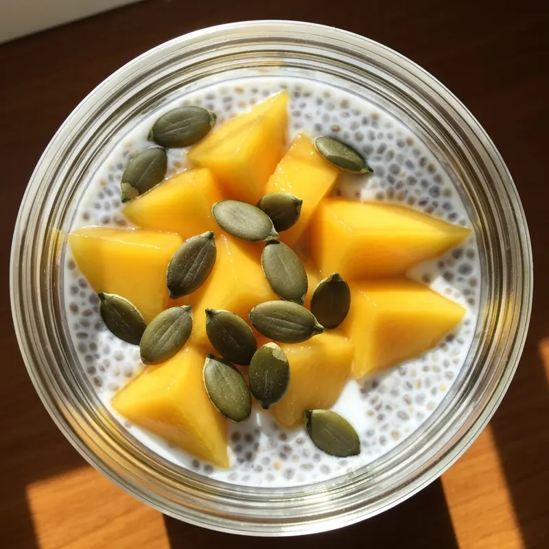 Chiapudding met Kokosmelk en Mango