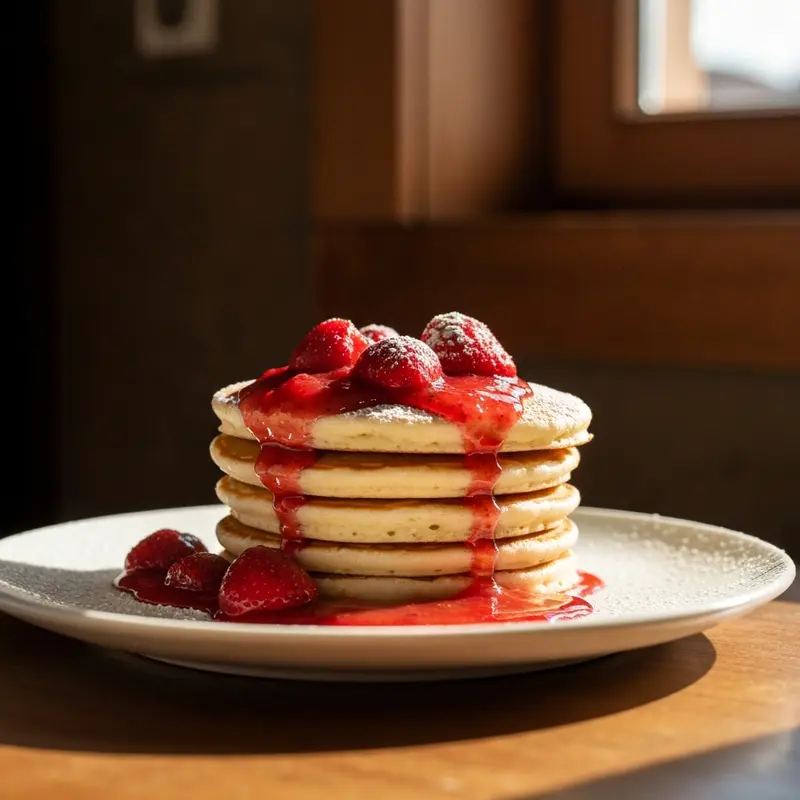 Ricottapannenkoeken met Aardbeicompote