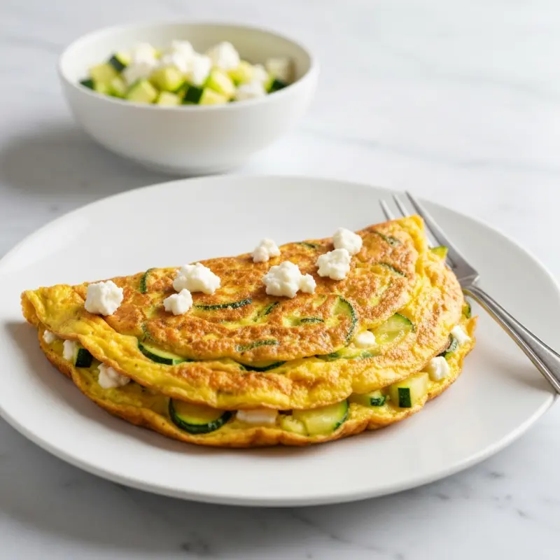 Kruidige courgette-omelet met feta
