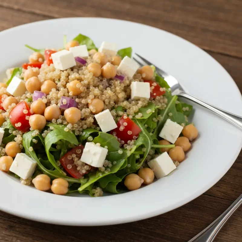 Mediterrane quinoasalade met kikkererwten