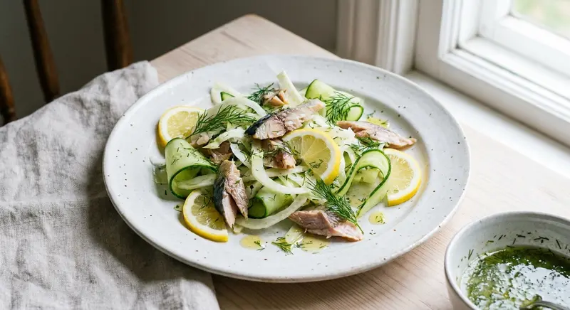 Makreelsalade met venkel en dille